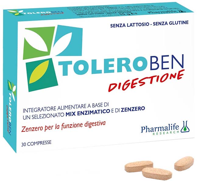 TOLEROBEN DIGESTIONE 30 COMPRESSE - Farmapanda Srl