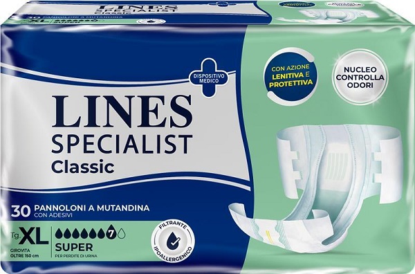PANNOLONE A MUTANDA LINES SPECIALIST CLASSIC SUPER PM XL 30 PEZZI - Farmapanda Srl