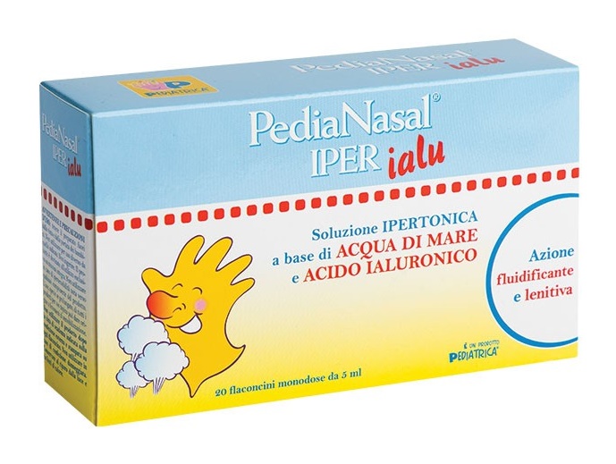 PEDIANASAL IPER SOLUZIONE IPERTONICA CON ACIDO IALURONICO 20 FLACONCINI MONODOSE DA 5 ML - Farmapanda Srl