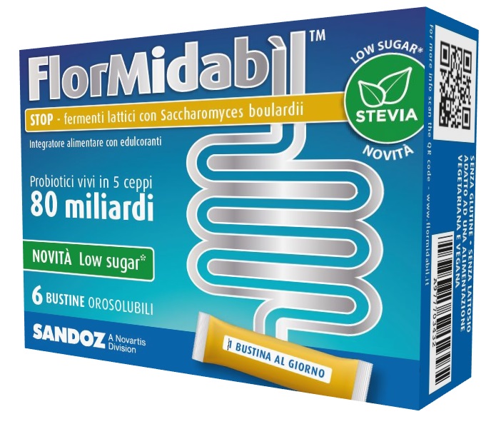 FLORMIDABIL STOP 6 BUSTINE CON STEVIA - Farmapanda Srl