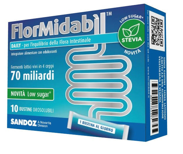 FLORMIDABIL DAILY 10 BUSTINE CON STEVIA - Farmapanda Srl