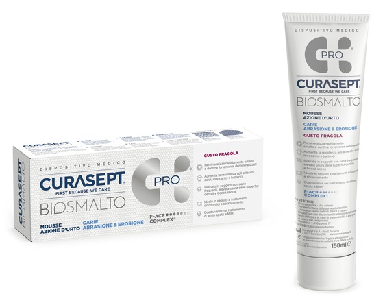 CURASEPT BIOSMALTO MOUSSE CARIE FRAGOLA 50 ML - Farmapanda Srl