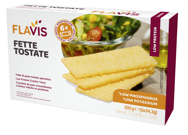 FLAVIS FETTE TOSTATE APROTEICHE 6 PORZIONI DA 34,3 G - Farmapanda Srl