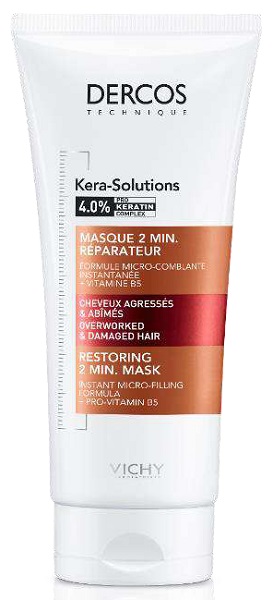 DERCOS TECHNIQUE KERASOL MASCHERA RIPARATRICE 2 MIN 200 ML - Farmapanda Srl
