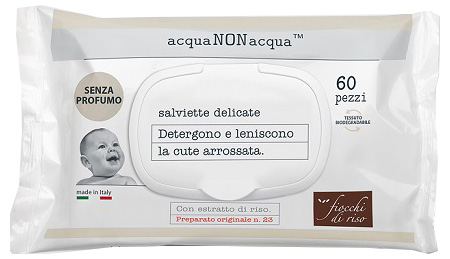 FIOCCHI DI RISO ACQUA NON ACQUA SENZA PROFUMO 60 SALVIETTE - Farmapanda Srl