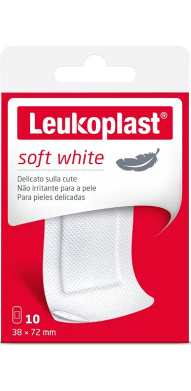 LEUKOPLAST SOFT WHITE 72 X 38 CM 10 PEZZI - Farmapanda Srl
