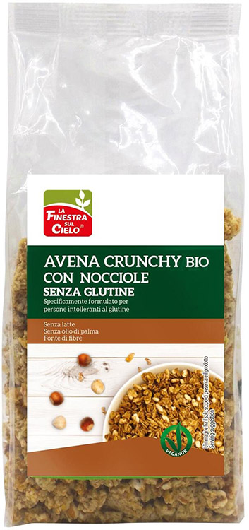 CRUNCHY SENZA GLUTINE AVENA E NOCCIOLA 250 G - Farmapanda Srl
