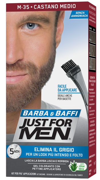 JUST FOR MEN BARBA & BAFFI M35 CASTANO MEDIO 51 G - Farmapanda Srl
