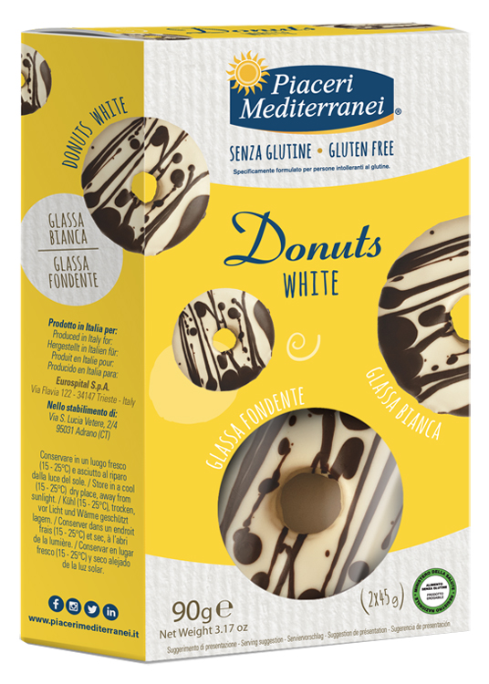 PIACERI MEDITERRANEI DONUTS WHITE 90 G - Farmapanda Srl