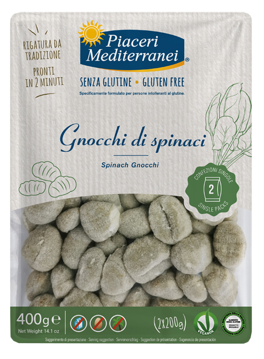 PIACERI MEDITERRANEI GNOCCHI DI SPINACI 400 G - Farmapanda Srl