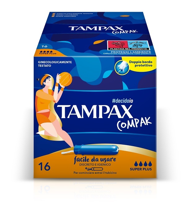 TAMPAX COMPAK ASSORBENTE INTERNO SUPER PLUS 16 PEZZI - Farmapanda Srl
