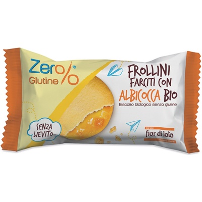 ZER%GLUTINE FROLLINI FARCITI CON ALBICOCCA 70 G - Farmapanda Srl
