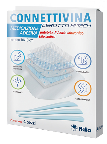 CEROTTO CONNETTIVINA HITECH 10 X 10 CM 4 PEZZI - Farmapanda Srl