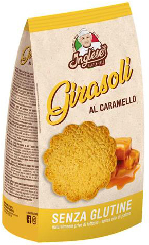INGLESE GIRASOLI AL CARAMELLO BISCOTTI AL MAIS 300 G - Farmapanda Srl