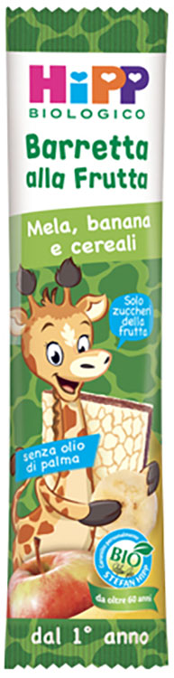 HIPP BIO BARRETTA ALLA FRUTTA MELA/BANANA/CEREALI 23 G - Farmapanda Srl
