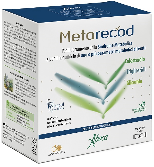 METARECOD 40 BUSTINE GRANULARI X 2,5G GUSTO ARANCIA E PESCA - Farmapanda Srl