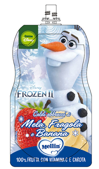 POUCH DISNEY FROZEN MELA FRAGOLA BANANA 110 G - Farmapanda Srl
