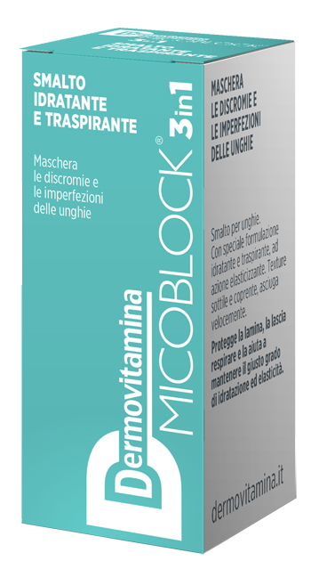 DERMOVITAMINA MICOBLOCK 3 IN 1 SMALTO IDRATANTE E TRASPIRANTE TURCHESE 5 ML - Farmapanda Srl