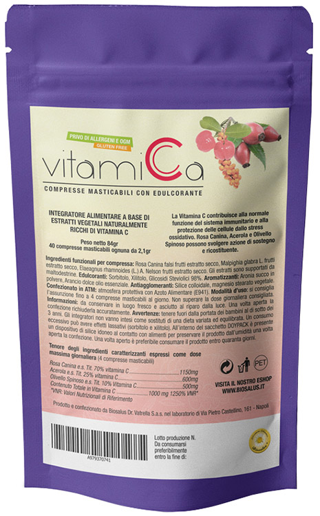 VITAMICA 40 COMPRESSE MASTICABILI - Farmapanda Srl