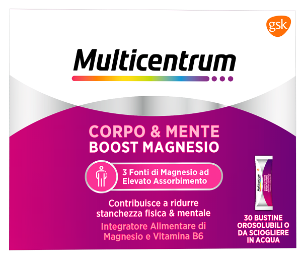 MULTICENTRUM BOOST MAGNESIO 30 BUSTINE - Farmapanda Srl