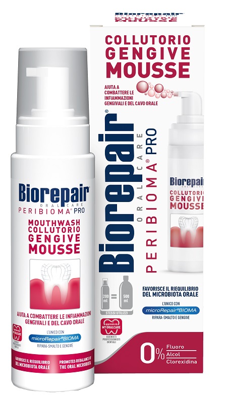 BIOREPAIR ORAL CARE PERIBIOMA PRO COLLUTORIO GENGIVE MOUSSE 200 ML - Farmapanda Srl