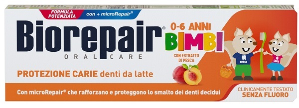 BIOREPAIR ORAL CARE KIDS 0-6 ANNI DENTI DA LATTE DENTIFRICIO CON ESTRATTO DI PESCA 50 ML - Farmapanda Srl