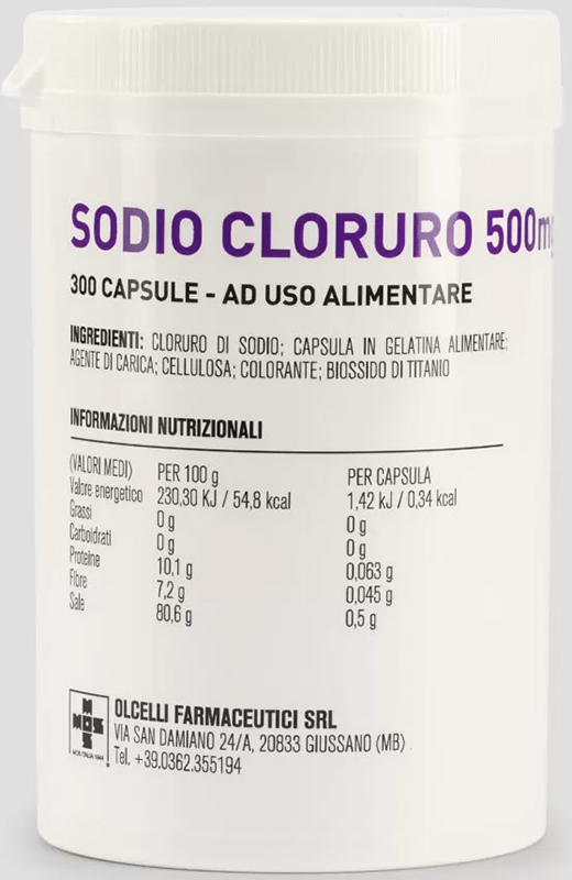 SODIO CLORURO 300 CAPSULE 500MG - Farmapanda Srl