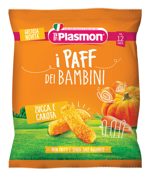 PLASMON DRY SNACK PAFF ZUCCA CAROTE 15 G - Farmapanda Srl