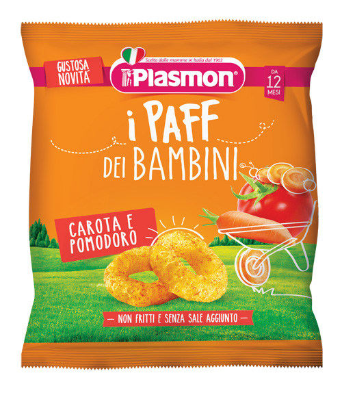 PLASMON DRY SNACK PAFF CAROTA POMODORO 15 G - Farmapanda Srl