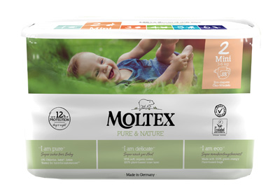 PANNOLINI MOLTEX PURE & NATURE MINI 3-6 KG TAGLIA 2 38 PEZZI - Farmapanda Srl