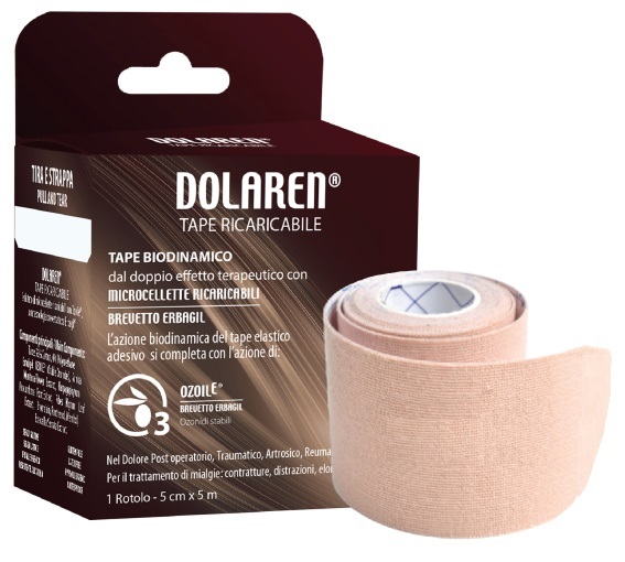 DOLAREN TAPE RICARICABILE CEROTTO TERAPEUTICO BEIGE CM 5X5 M IN ROTOLO - Farmapanda Srl