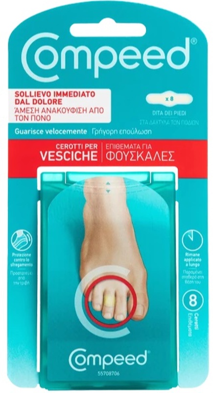 COMPEED CEROTTI PER VESCICHE DITA PIEDI 8 PEZZI CARTON - Farmapanda Srl