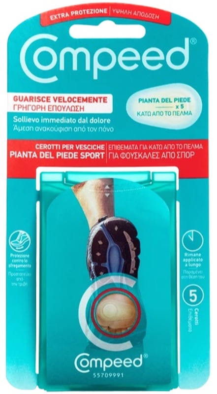 COMPEED CEROTTI PER VESCICHE PIANTA PIEDE SPORT 5 PEZZI - Farmapanda Srl