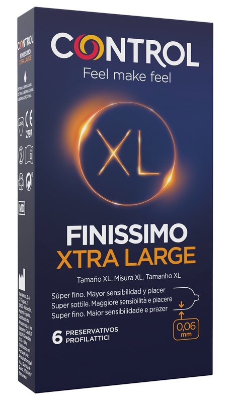 CONTROL FINISSIMO XTRA LARGE 6 PEZZI - Farmapanda Srl