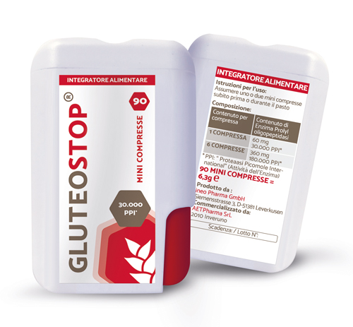 GLUTEOSTOP 90 MINI TABLETS - Farmapanda Srl