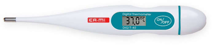 TERMOMETRO DIGITALE DIGIT 40 A 40 SECONDI CON PUNTA RIGIDA - Farmapanda Srl