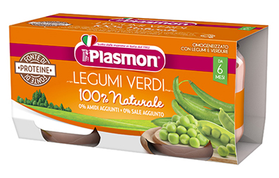 PLASMON OMOGENEIZZATO LEGUMI VERDI 2X80 G - Farmapanda Srl