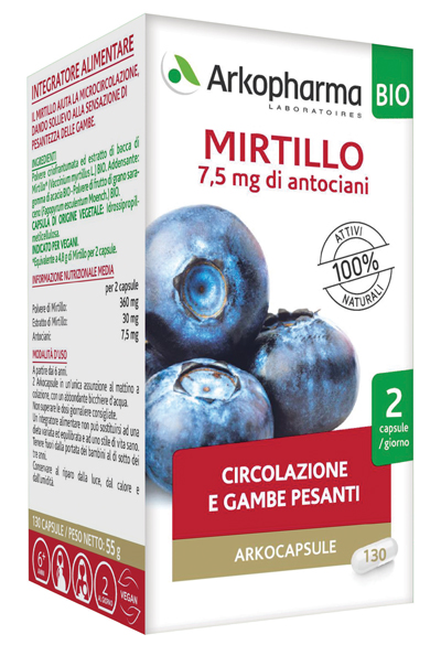 ARKOCAPSULE MIRTILLO BIO 40 CAPSULE - Farmapanda Srl