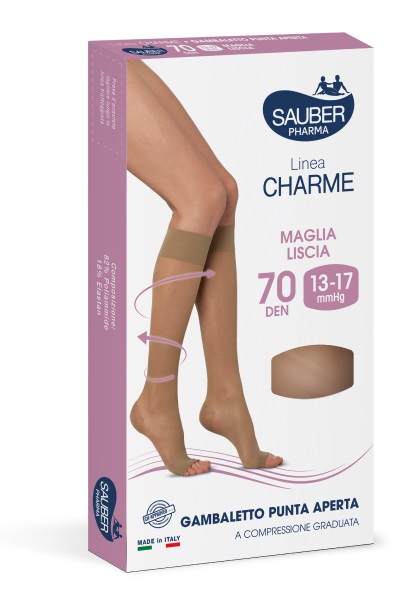 SAUBER GAMBALETTO OPEN TOE 70 DENARI MAGLIA LISCIA NEUTRO BEIGE TAGLIA 4 - Farmapanda Srl