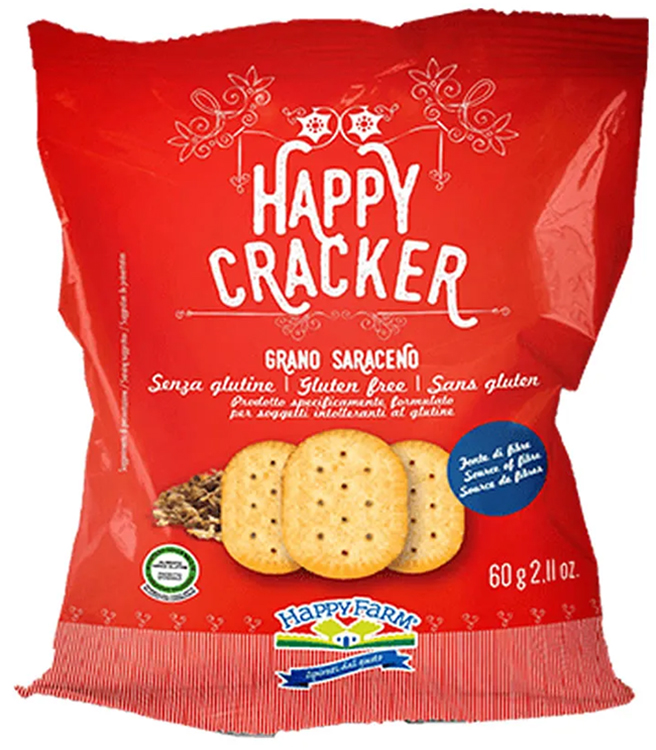 HAPPY FARM CRACKER GRANO SARACENO 60 G - Farmapanda Srl