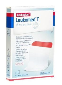 LEUKOMED T SKIN SENSITIVE MEDICAZIONE POST-OPERATORIA TRASPARENTE CON MASSA ADESIVA IN SILICONE 8X10 CM 5 PEZZI - Farmapanda Srl