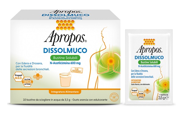 APROPOS DISSOLMUCO 10 BUSTINE SOLUBILI - Farmapanda Srl