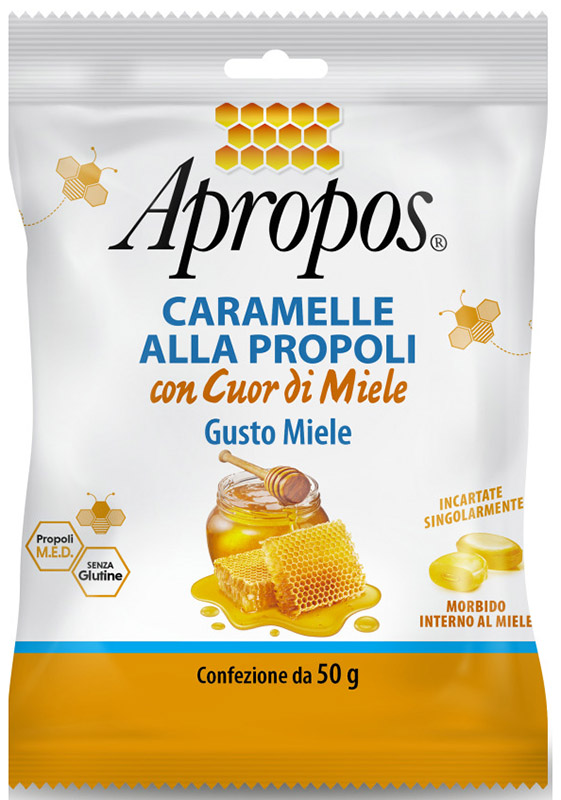 APROPOS CARAMELLE DURE MIELE CUOR DI MIELE 50 G - Farmapanda Srl