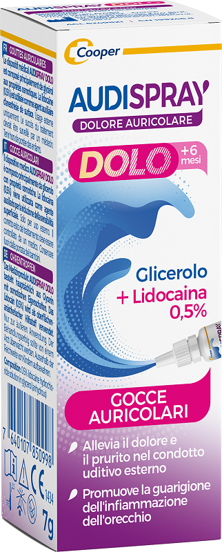AUDISPRAY DOLO +6 MESI GOCCE AURICOLARI BAMBINI 7 G - Farmapanda Srl