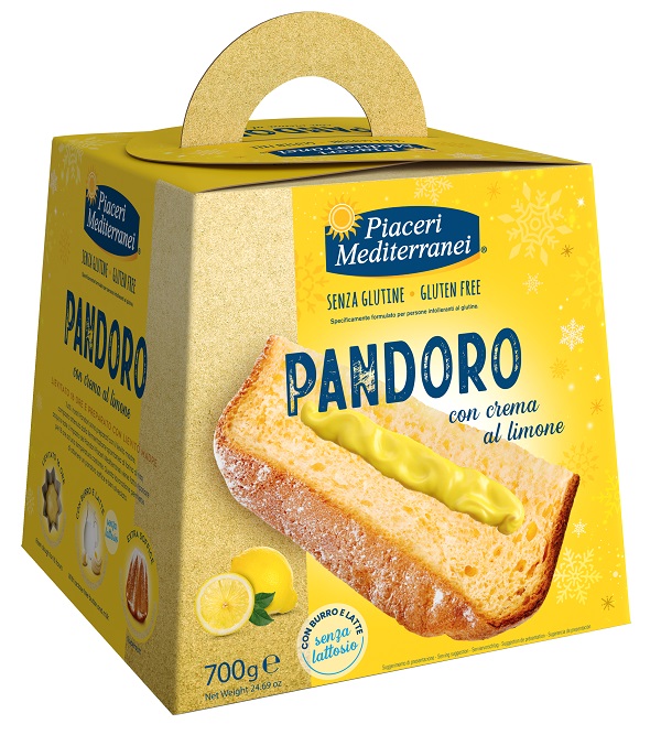 PIACERI MEDITERRANEI PANDORO CREMA AL LIMONE 700 G - Farmapanda Srl
