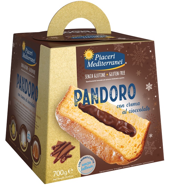 PIACERI MEDITERRANEI PANDORO CREMA AL CIOCCOLATO 700 G - Farmapanda Srl