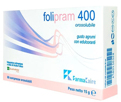 FOLIPRAM 400 60 COMPRESSE OROSOLUBILI GUSTO AGRUMI - Farmapanda Srl