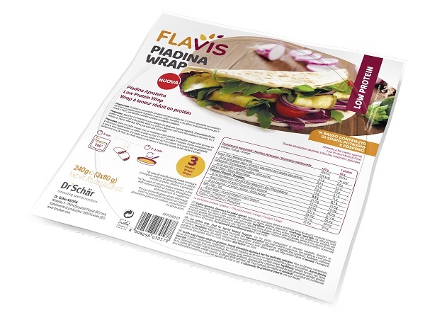 FLAVIS PIADINA WRAP APROTEICA 3 PEZZI DA 80 G - Farmapanda Srl