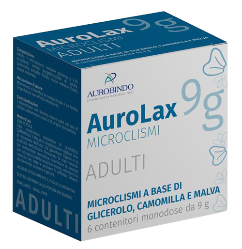 MICROCLISMI PER ADULTI AUROLAX 6 CONTENITORI 9 G - Farmapanda Srl