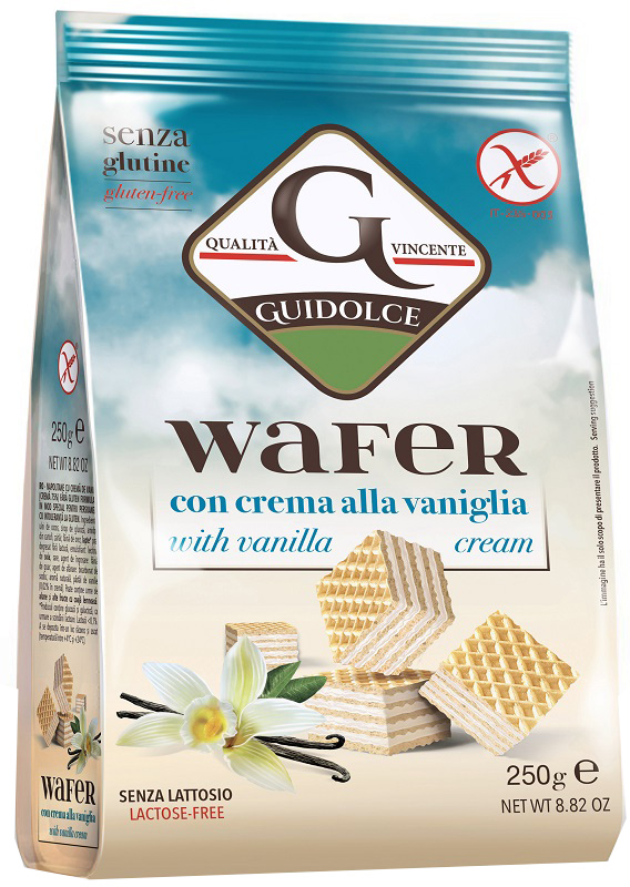 WAFER CON CREMA ALLA VANIGLIA 250 G - Farmapanda Srl
